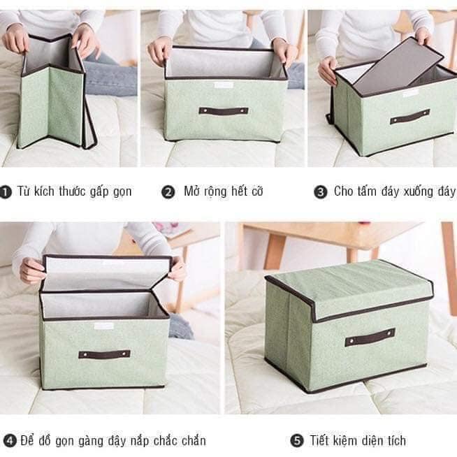 SET 2 HỘP VẢI ĐỰNG ĐỒ 1 TO 1 NHỎ SIÊU TIỆN LỢI