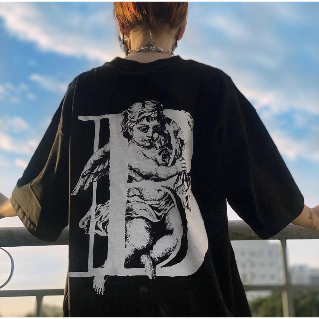 Áo Thun Nam Nữ Local Brand Bobui Thiên Thần Tay Lỡ Oversize Unisex Full Mạc