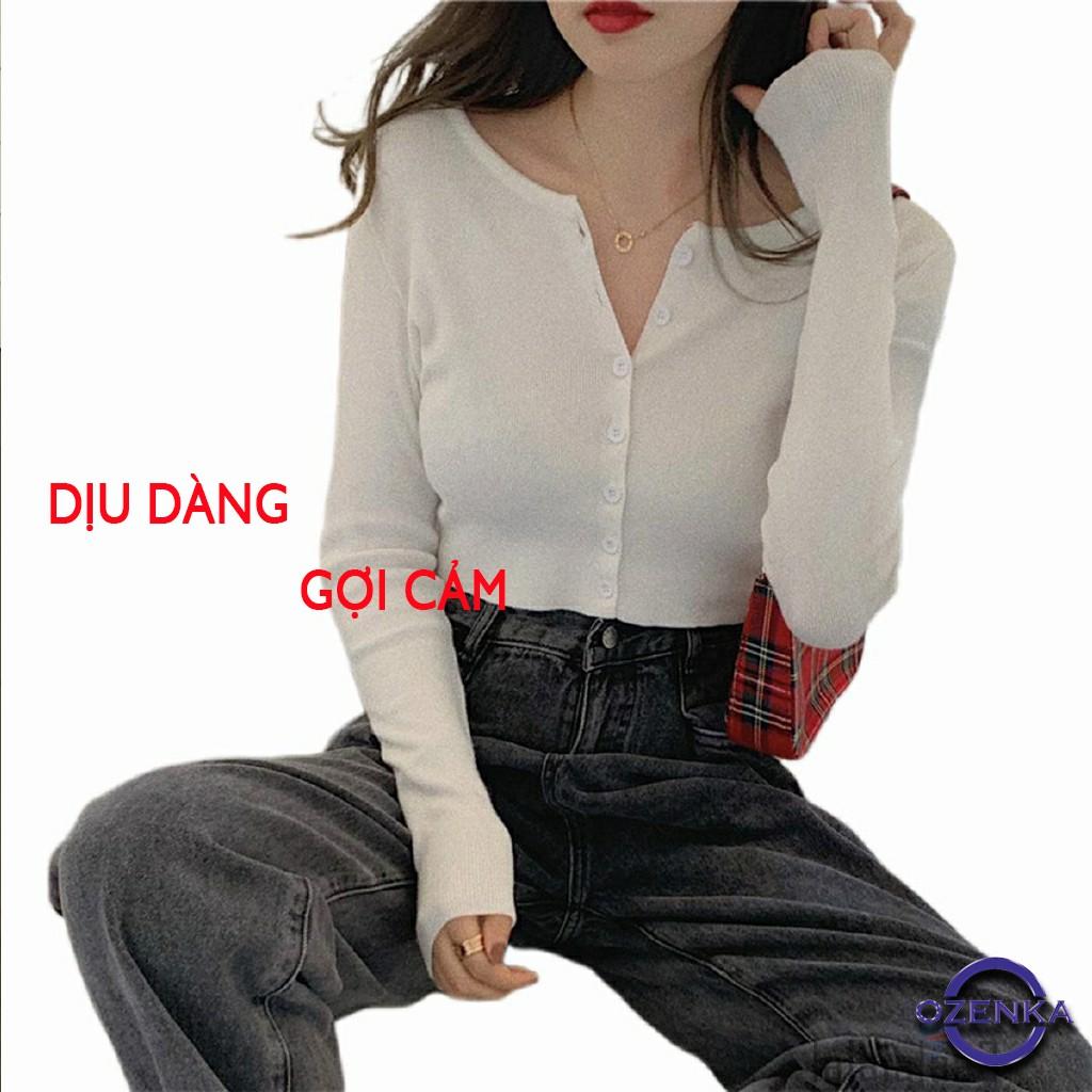 Áo croptop tay dài nữ len tăm đẹp , áo khoác crt chất dày free size mặc đi học đi chơi CRT 251