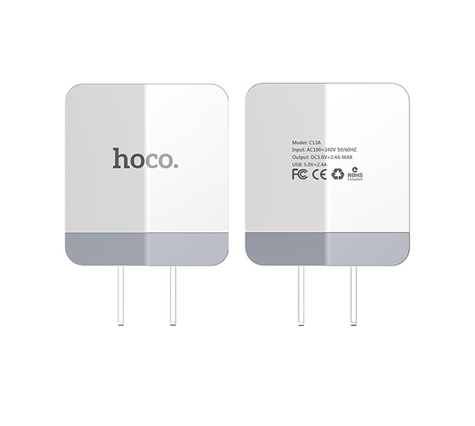 Củ Sạc Điện Thoại HOCO C13A - Trắng - Hàng Chính Hãng