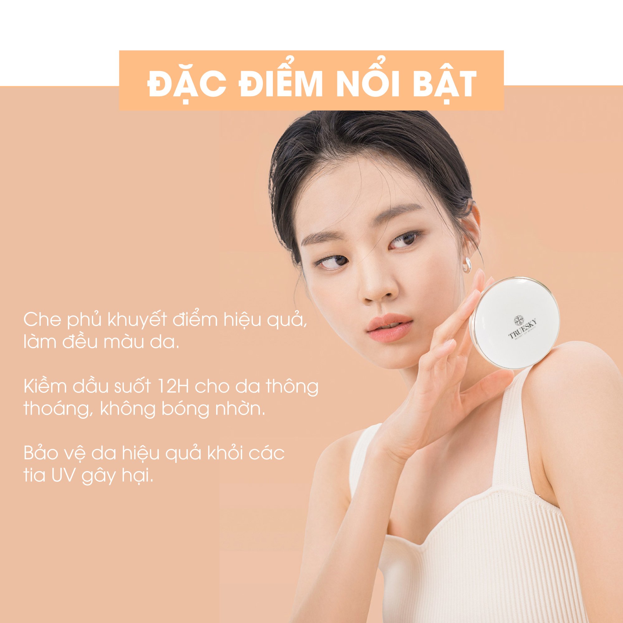 Phấn nước che khuyết điểm Truesky mỏng mịn, che phủ tốt , lâu trôi, tông sáng - Miracle BB Cushion SPF 30/PA +++