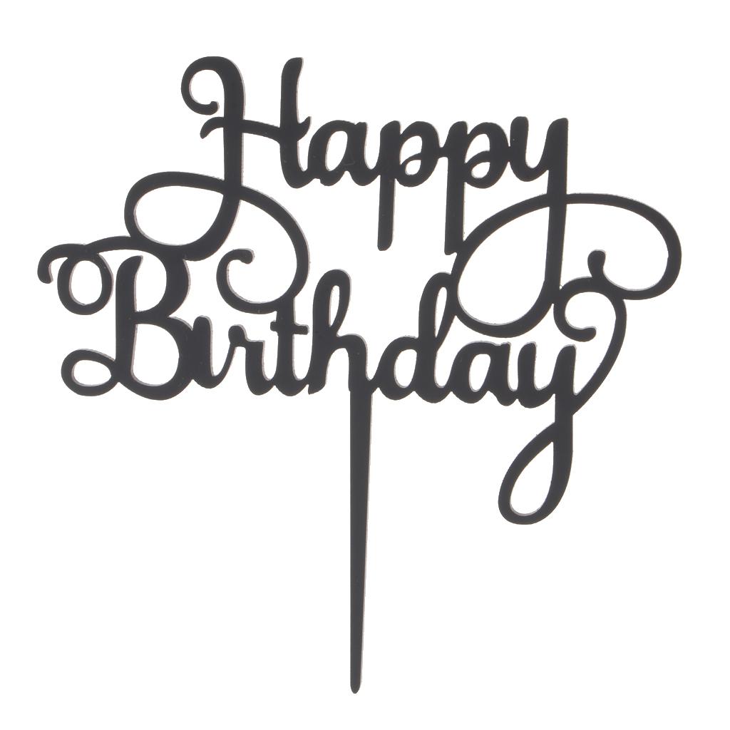 Acrylic Happy Birthday Cake Topper Party Supplier