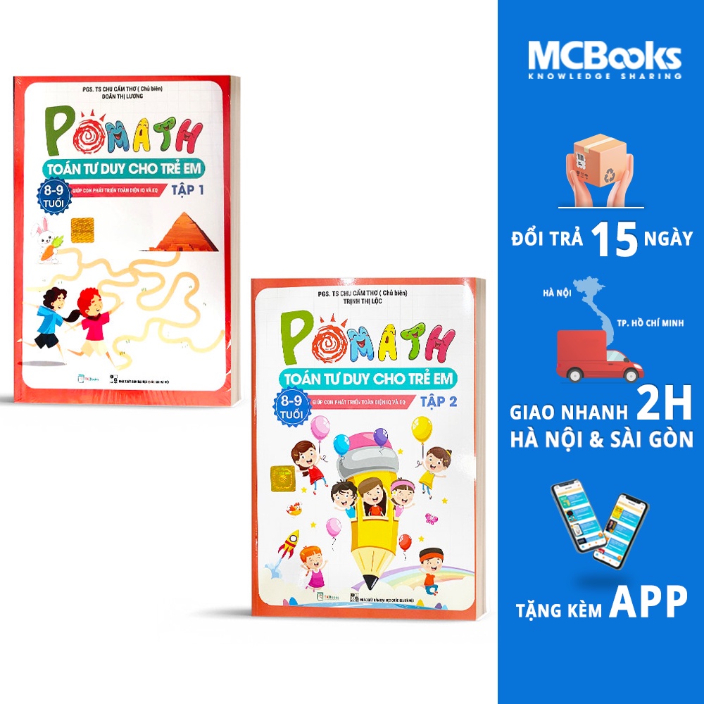 Combo Pomath Toán Tư Duy Cho Trẻ 8 - 9 Tuổi
