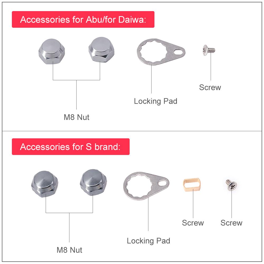 Tay cầm thay thế cuộn dây câu cá bằng kim loại 5x8mm chống ăn mòn độ bền cao