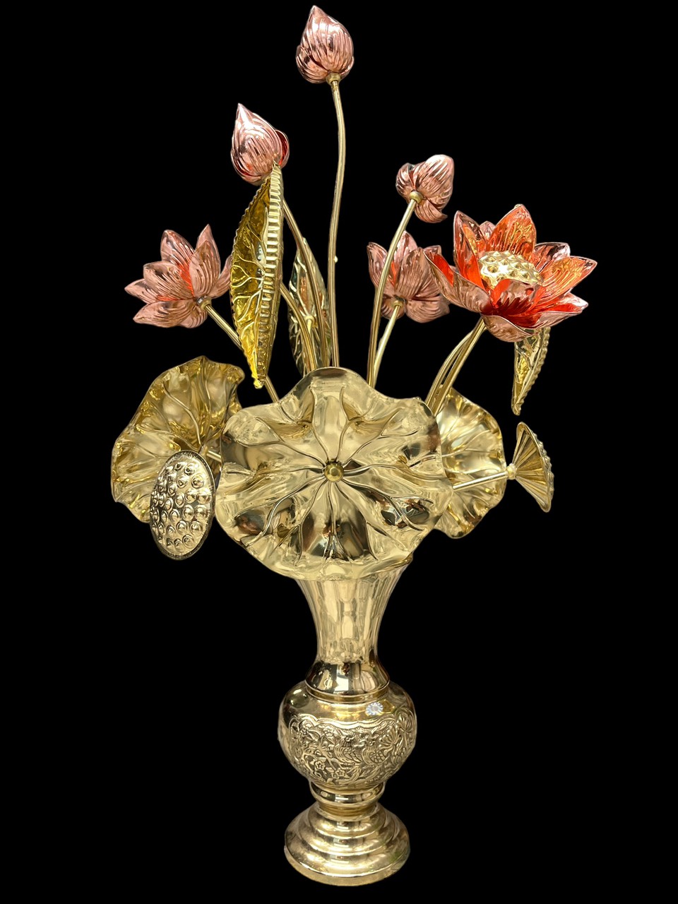 Hoa sen đồng thờ cúng cao 75cm,hàng dày loại 1,bảo hành trọn đời