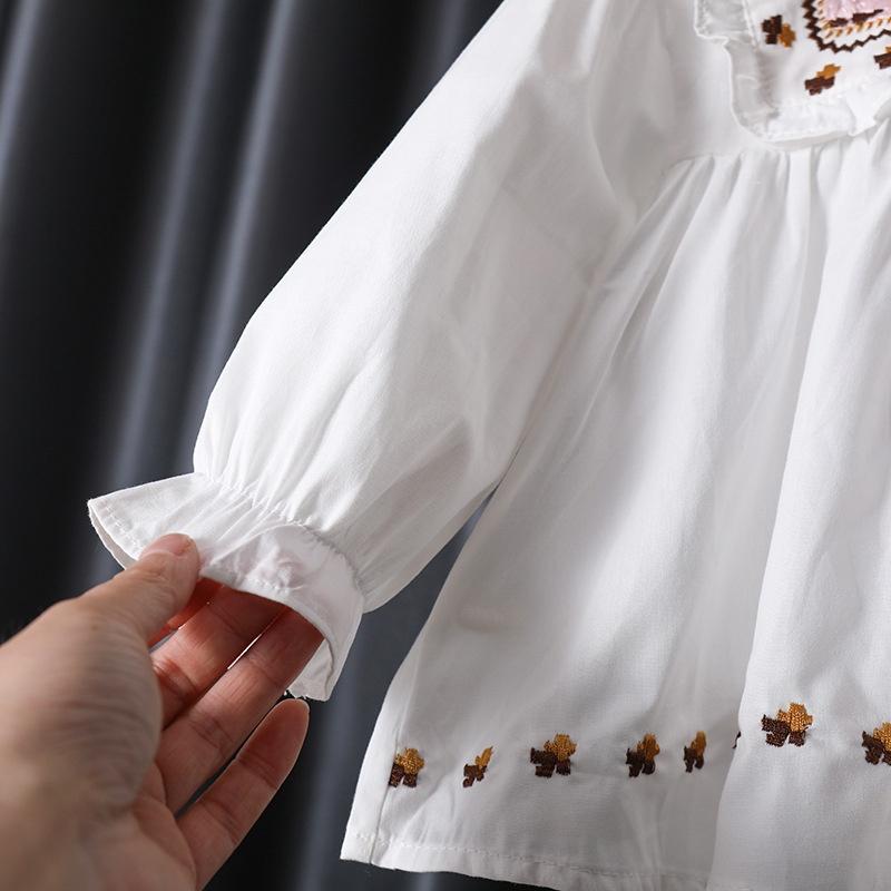 AV9 Size90-130 Áo bé gái, chất kate xô thấm hút tốt Thời trang trẻ Em hàng quảng châu
