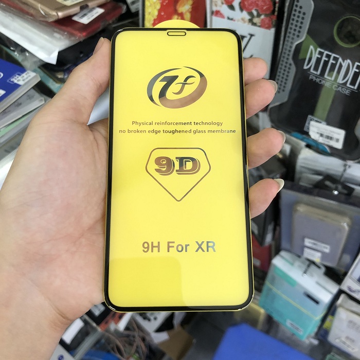 Tấm dán kính cường lực full màn hình 9D dành cho iPhone XR