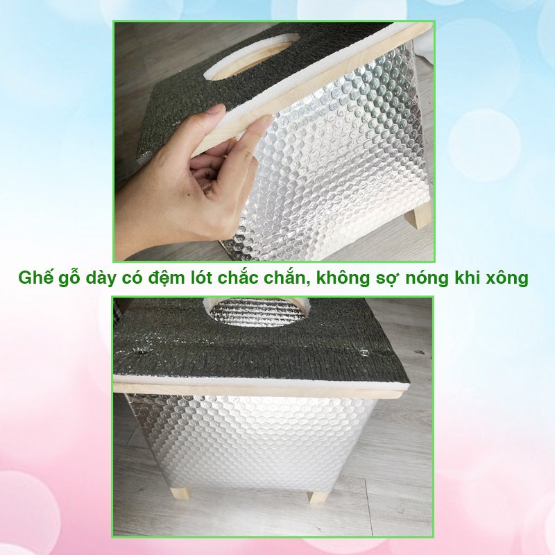 Ghế xông vùng nhạy cảm Cỏ Lành cho mẹ mới sinh (Đổi xô thành bô nhựa)