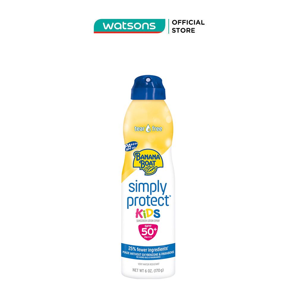 Xịt Chống Nắng Banana Boat Simply Protect Kids SPF50+ PA++++ 170g #Vàng