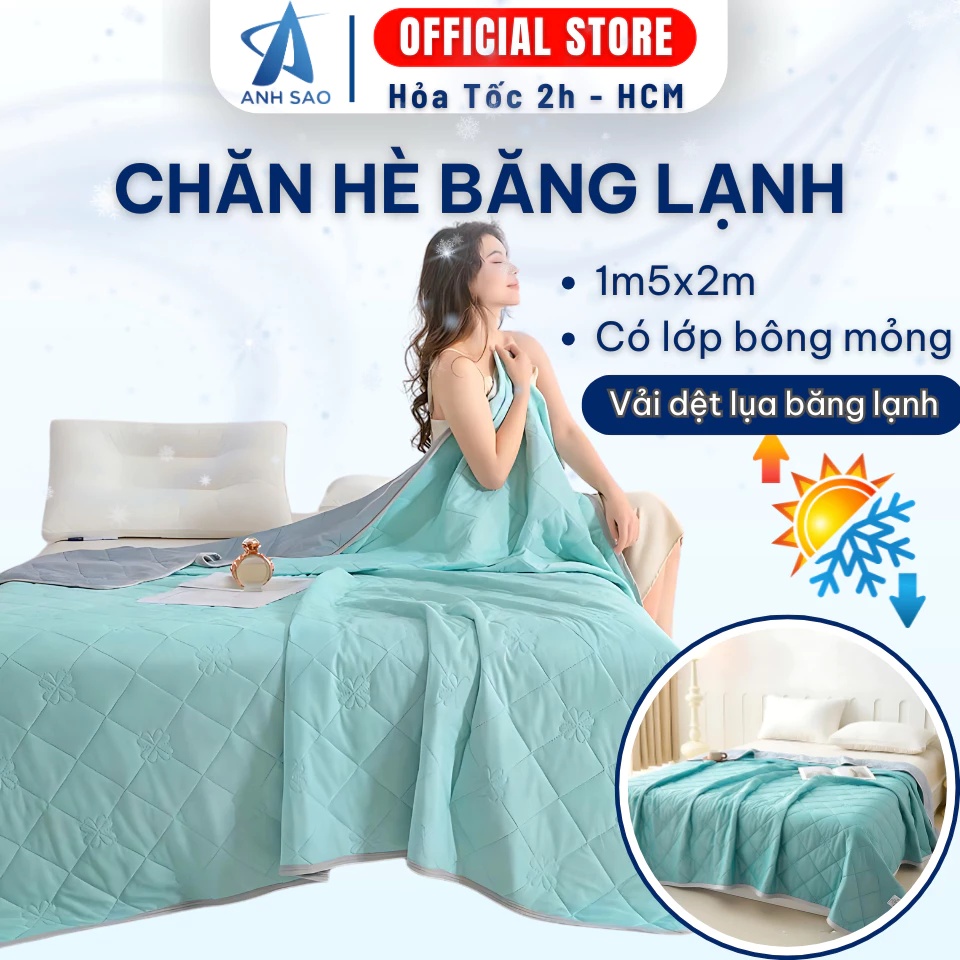 Chăn Hè Vải Lụa Mát Chăn Điều Hòa Mùa Hè Băng Lạnh Cho Một Người Hoặc Đôi Dùng Cho Gia Đình Giặt Máy Chăn Mỏng Mát