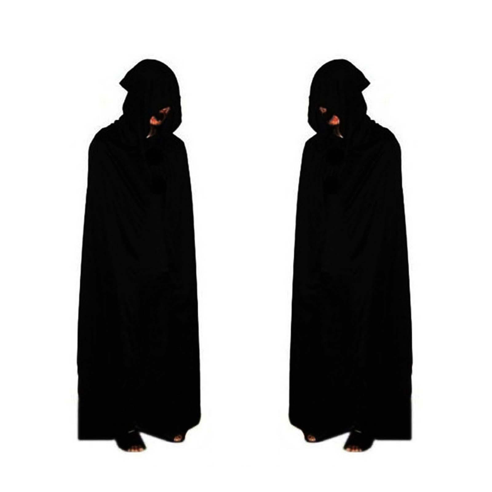 Halloween Grim Reaper Costume Set Hooded Cape Cloak for Masquerade