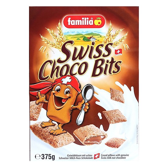 Ngũ Cốc Nhân Sô Cô La Cho Bé Swiss Choco Bits Nhập Khẩu Thụy Sĩ 375g