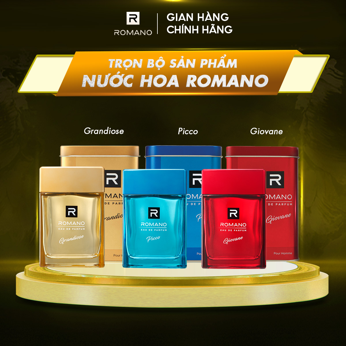 Nước Hoa Romano EDP GIOVANE/PICCO/GRANDIOSE 100ML