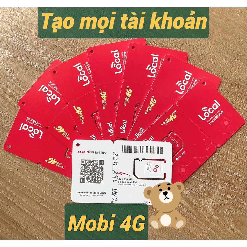 Sim Mobi 4G tạo mọi tài khoản