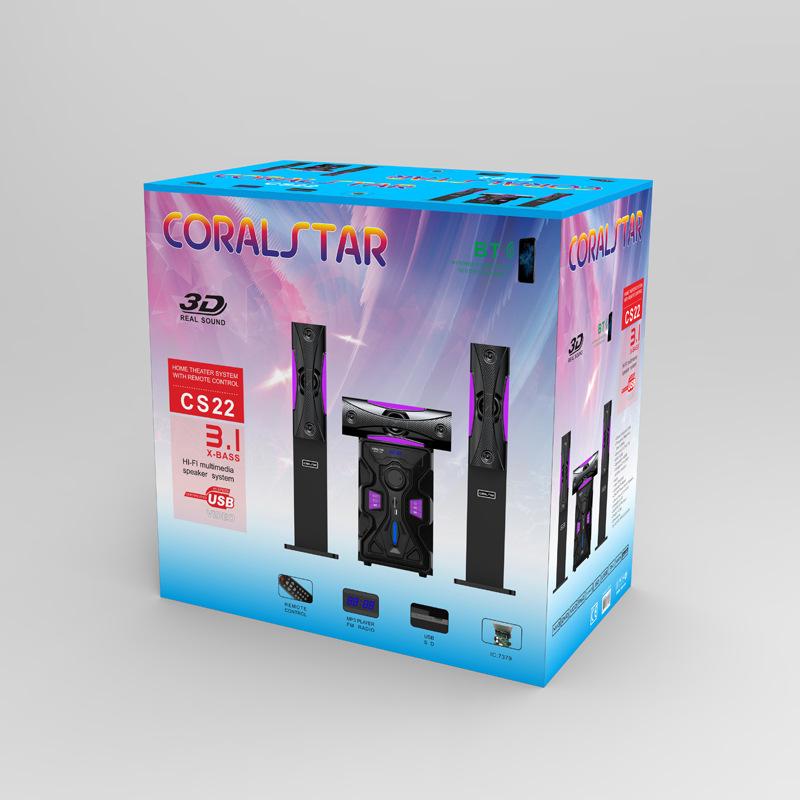 3.1 Sàn âm thanh đa phương tiện Standing Sumedia Hệ thống nhà hát 3D Subwa-loa siêu trầm 60W loa bluetooth TV có điều khiển từ xa Color: SM6700 mic