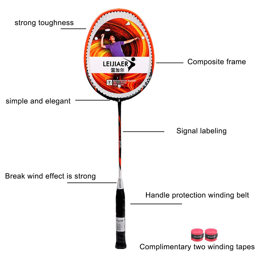2 cái Vợt cầu lông LEIJIAER thi đấu