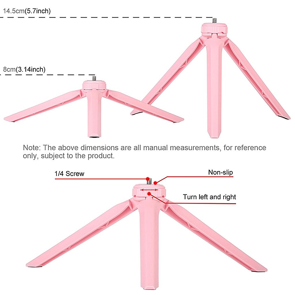 4.7"/6.2"/10.2" USB 3 Modes Dimmable Selfie Ring Light + Tripod Stand 3.14"-5.7" Makeup