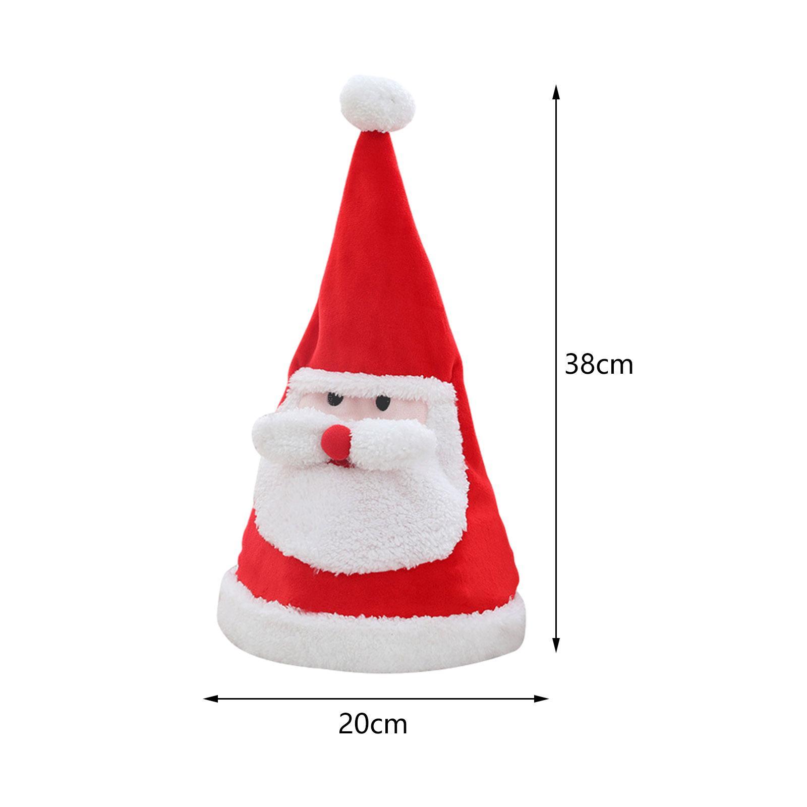 Santa Hat Singing and Dancing Christmas Cap for Party Supplies Xmas New Year