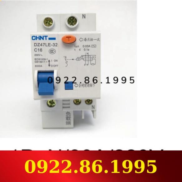 HàngNeW Chint Aptomat chống dò NXBLE-32 chống giật điện RCBO 1P+N mới