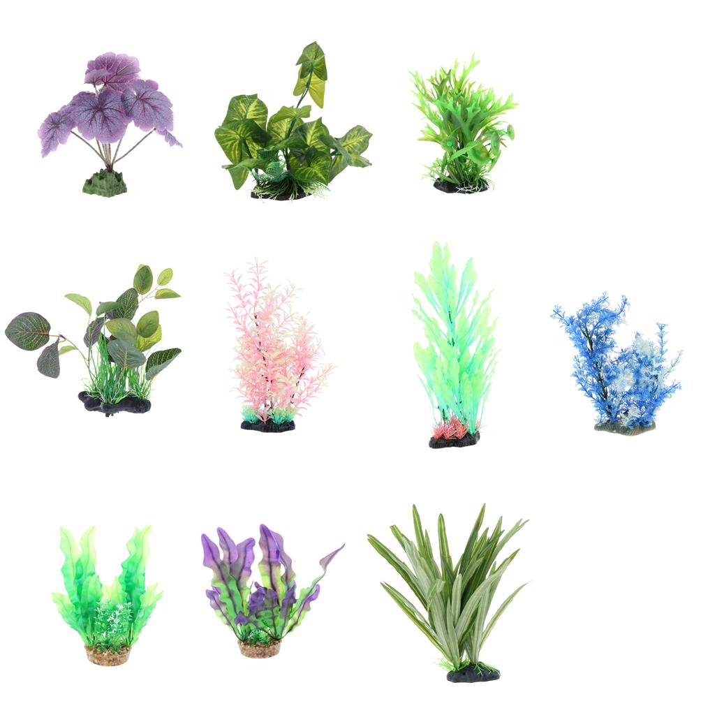 Plastic Plant Decoration for Aquarium Fish Tank Reptile Terrarium