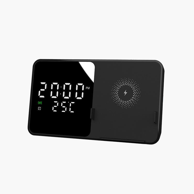 15W Clock Charging Stand Black
