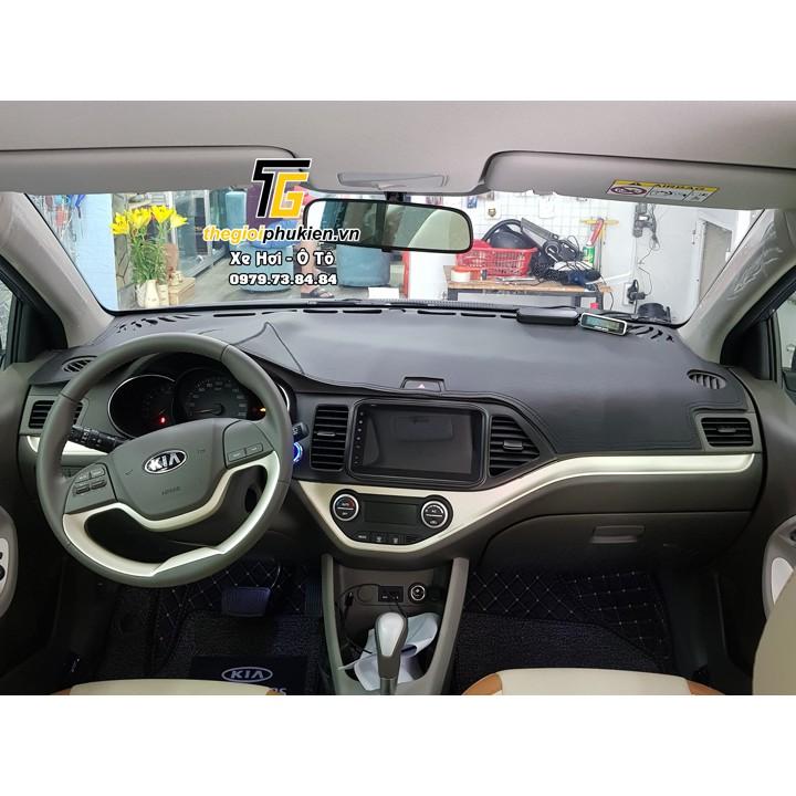 Thảm da Taplo KIA Morning 2010-2019 vân Carbon cao cấp