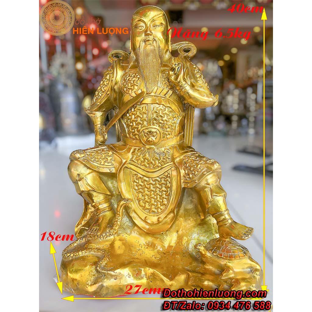 Tượng Huyền Thiên Trấn Vũ Bằng Đồng Thau Cao 40cm