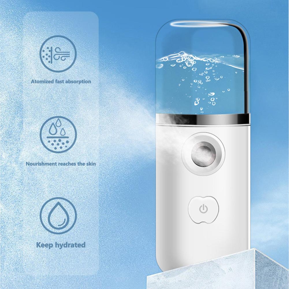 Máy phun hơi xông da mặt mini di động sạc điện USB