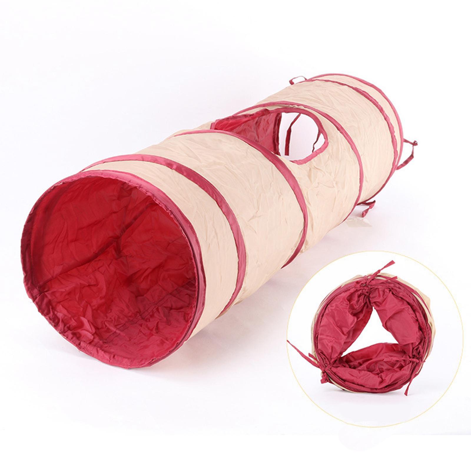 Cat Tunnel Hideout Puppy Small Animals Indoor Rat Rabbit Foldable Guinea