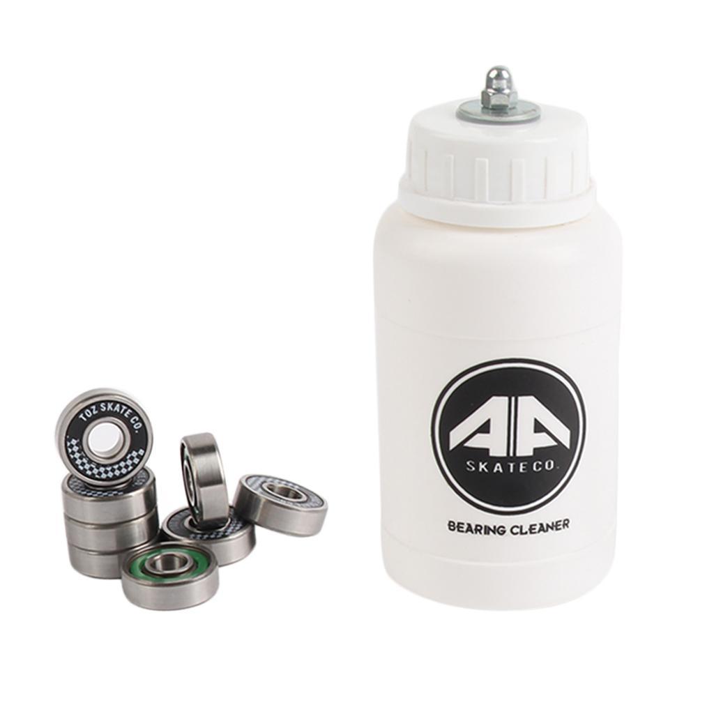 Skateboard Bearing, Wearproof Skating Steel Wheel Roller, Precision Inline Skate Bearings with Bearing Cleaner Bottle