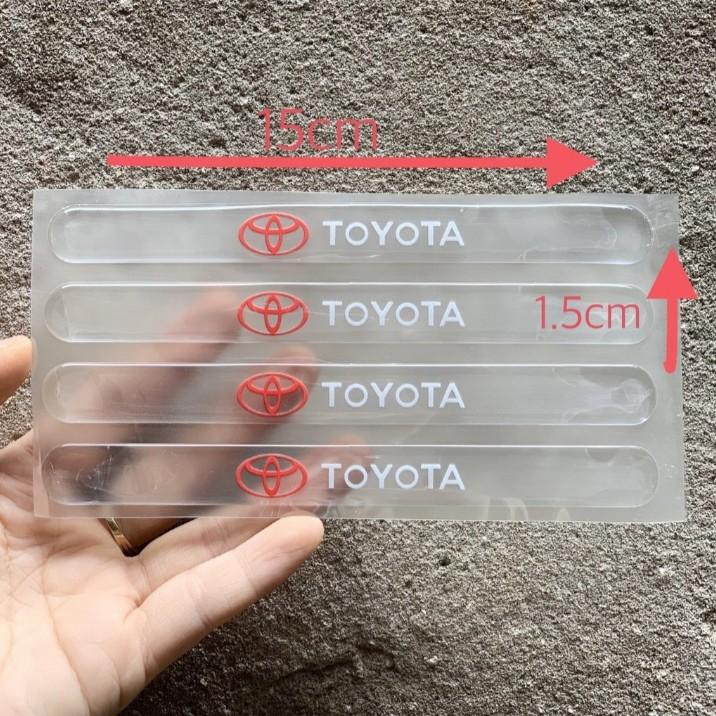 Bộ 8 Miếng dán Silicon chống xước hõm tay nắm cửa Ô tô, Miếng dán chống xước, làm từ chất liệu decal nylon trong suốt