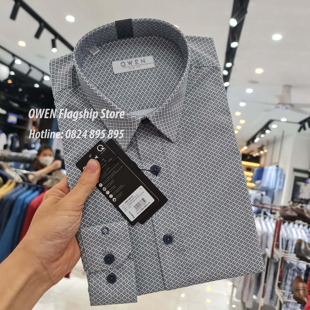 OWEN - Áo sơ mi nam dài tay dáng SLIMFIT sợi Tre - Mã AS61001D