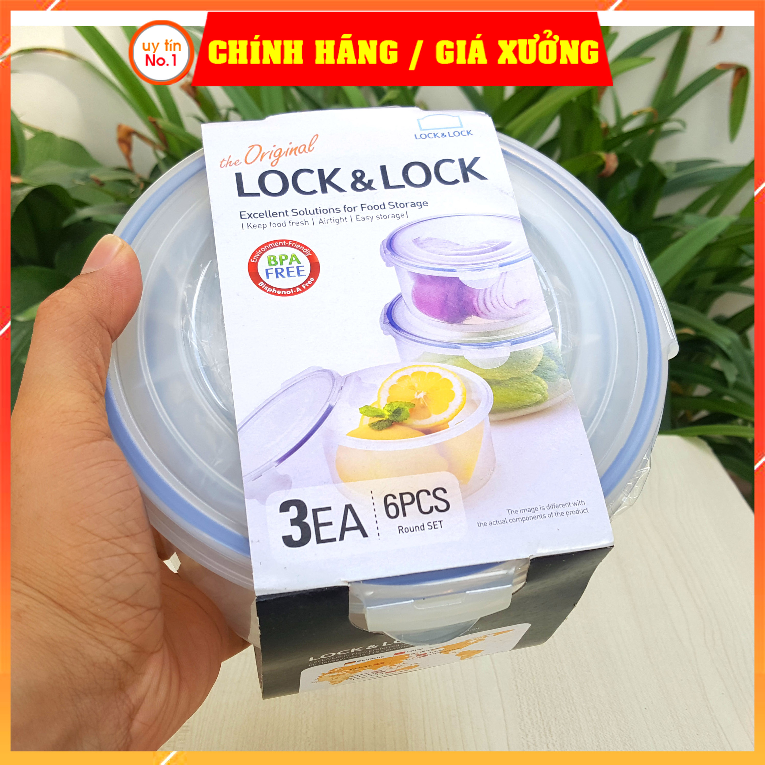 Hộp nhựa đựng thực phẩm, hộ hộp đựng thức ăn Lock&amp;Lock HSM643S3