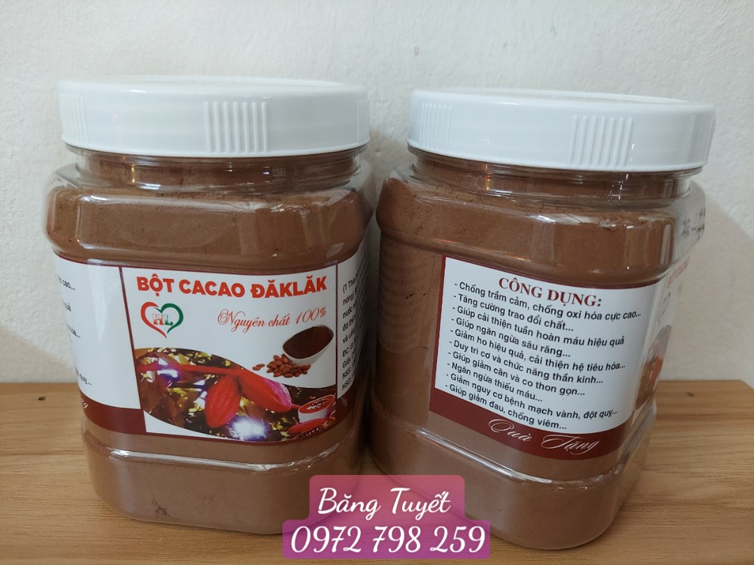 Bột Cacao Nguyên Chất Daklak hộp 500g
