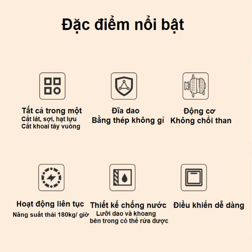 Máy thái rau củ quả đa năng, thái lát, thái sợi, thái hạt lựu thương hiệu Mỹ cao cấp Septree GJ817 - Hàng nhập khẩu