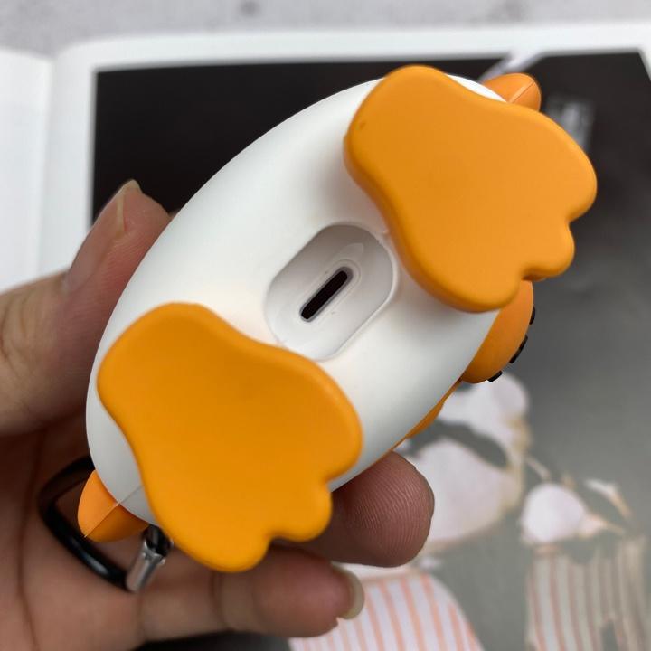 Bao Case, Vỏ ốp tai nghe không dây cho airpod 3 hình chú vịt đội mũ dễ thương  - Mã TZAP388