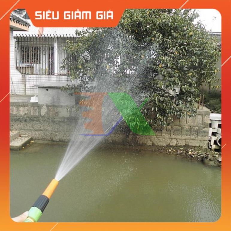 Bộ vòi xịt nước tưới cây, rửa xe VOI-N16.534, Bộ 4 món vòi thẳng + 10m Dây 12/16 mm