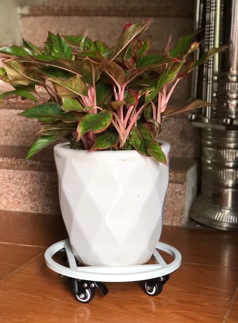 Đế Lót Chậu Có Bánh Xe ĐK40cm, Đế Chậu Thông Minh Cao Cấp HTG, Siêu Chắc Khỏe, Có Bánh Xe Di Chuyển, Có Chốt An Toàn, Chịu Lực Đến 200kg, Chất Liệu Hợp Kim Cao Cấp Sơn Tĩnh Điện