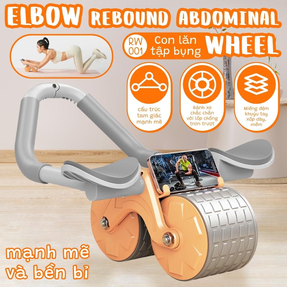 Con lăn tập bụng thế hệ mới RW001 có trợ lực, chống trơn trượt,dụng cụ plank tập gym giúp eo thon gọn hàng cao cấp