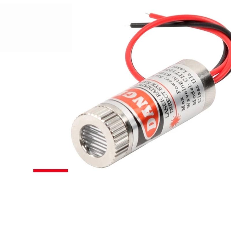650nm 5mW Red Point / Line / Cross Laser Module Head Glass Lens Lớp công nghiệp có thể lấy nét