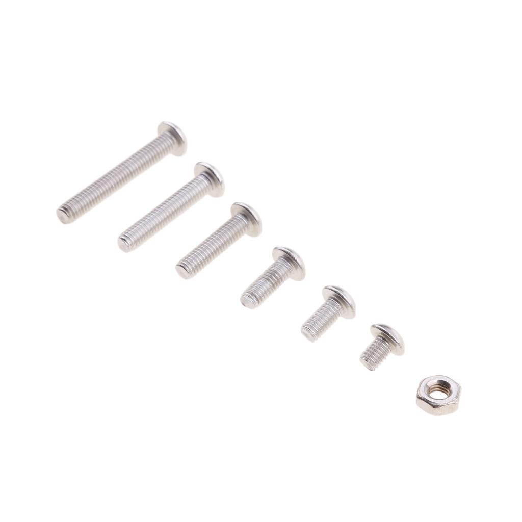 230 Pieces M3 Stainless Steel Button Head Hex Socket Screw & Hex Nuts Kit with Plastic Box