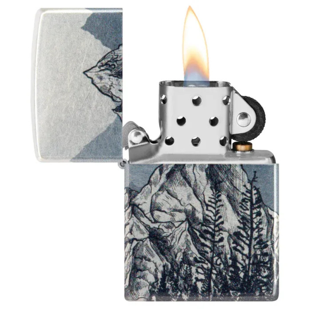 Zippo Mountain Design Chính Hãng – Bật Lửa Họa Tiết Núi Cao Cấp