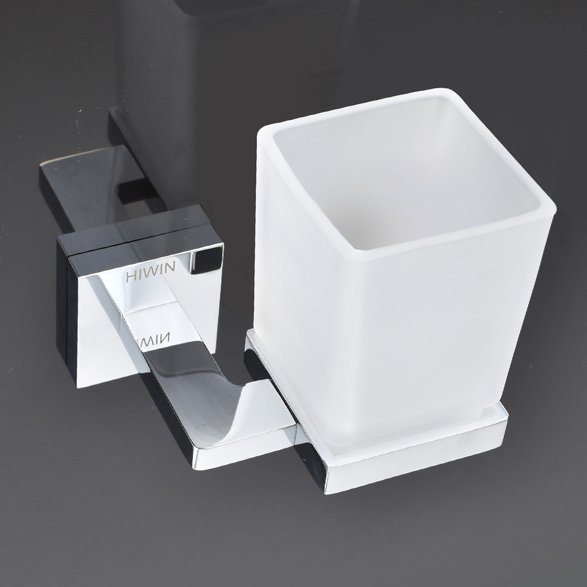 Kệ cốc đơn chất liệu đồng mặt gương cao cấp sáng bóng Hiwin Y-1202