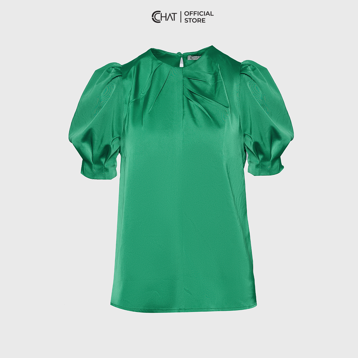 Áo Kiểu Nữ Cổ Tròn Xoắn Dáng Suông Chất Lụa Cao Cấp Mềm Mịn 13ANL2008ST