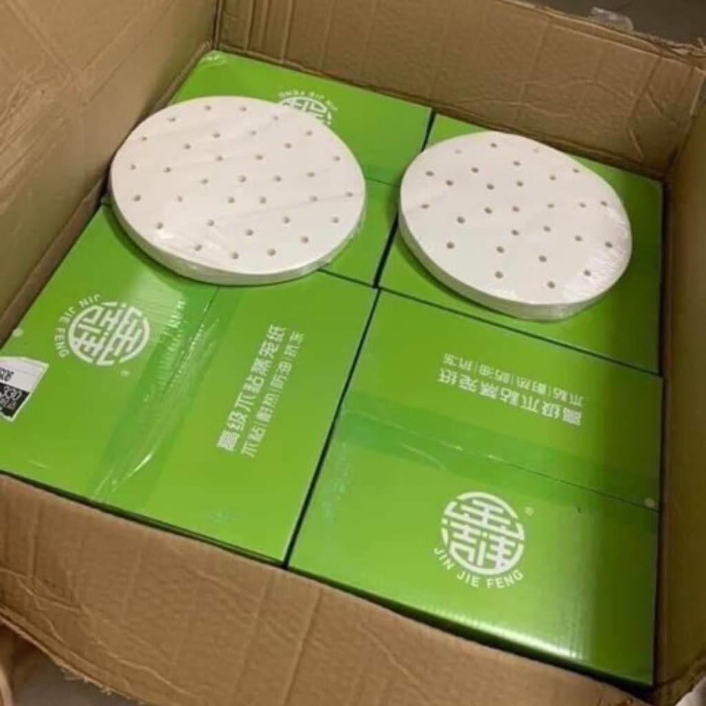Giấy nến nướng bánh đục lỗ tròn thấm dầu chống dính cho nồi chiên không dầu 200 tờ