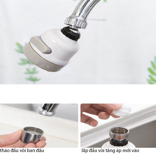 Đầu nối vòi tăng áp cho vòi rửa bát 3 chế độ  GS0043