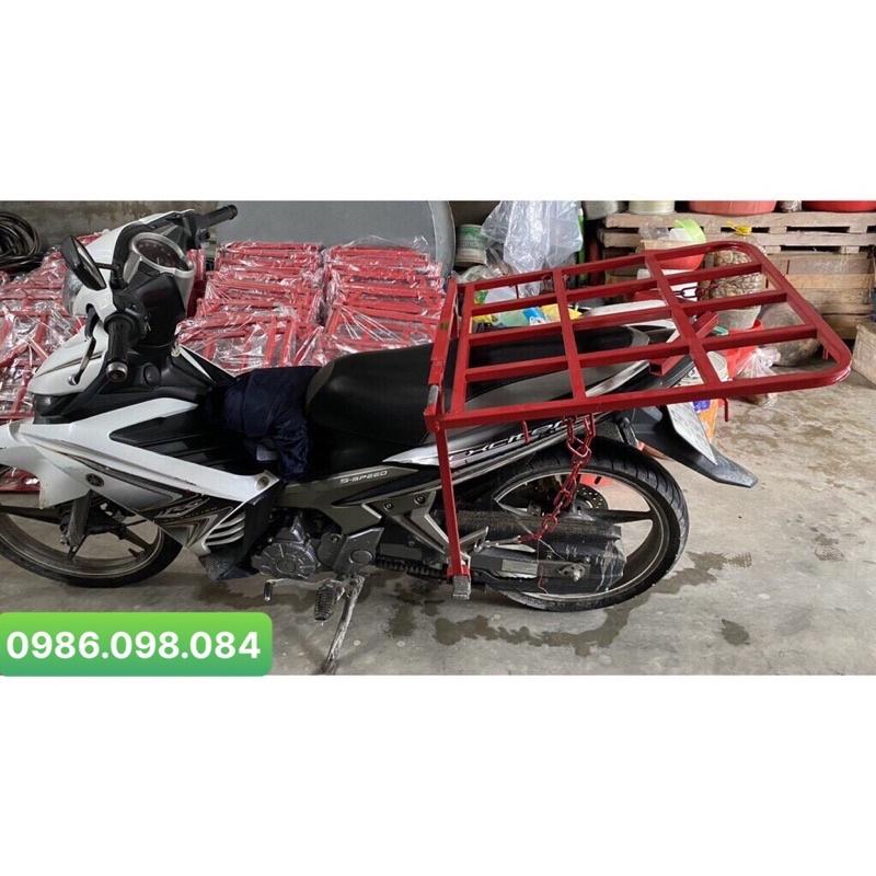 Cáng chở hàng, kệ xe máy đa năng không mở cốp, tháo lắp dễ dàng