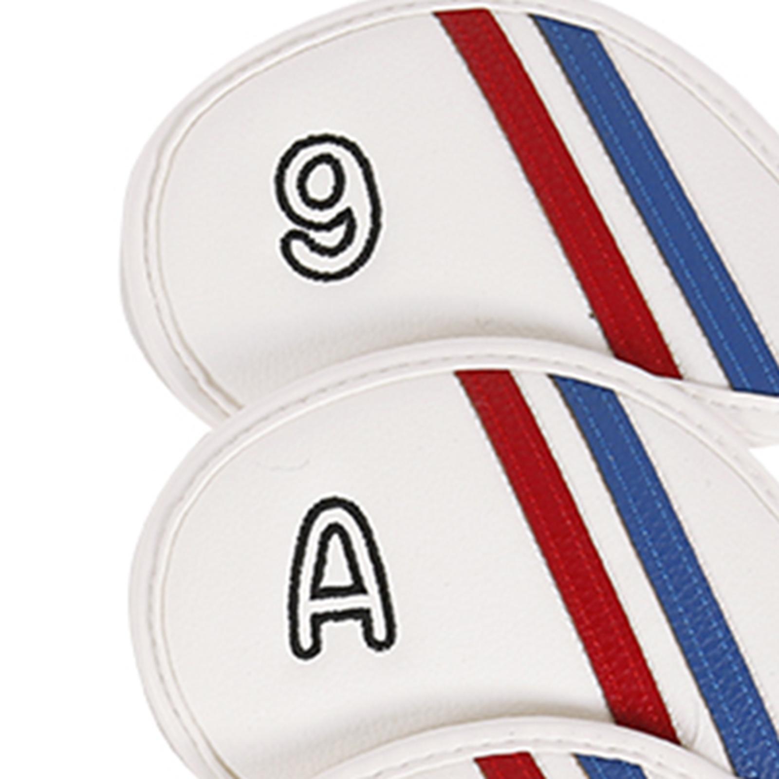 9 Pieces Golf Iron Head Covers Waterproof 4,5,6,7,8,9,A,P,S Golf Club Covers