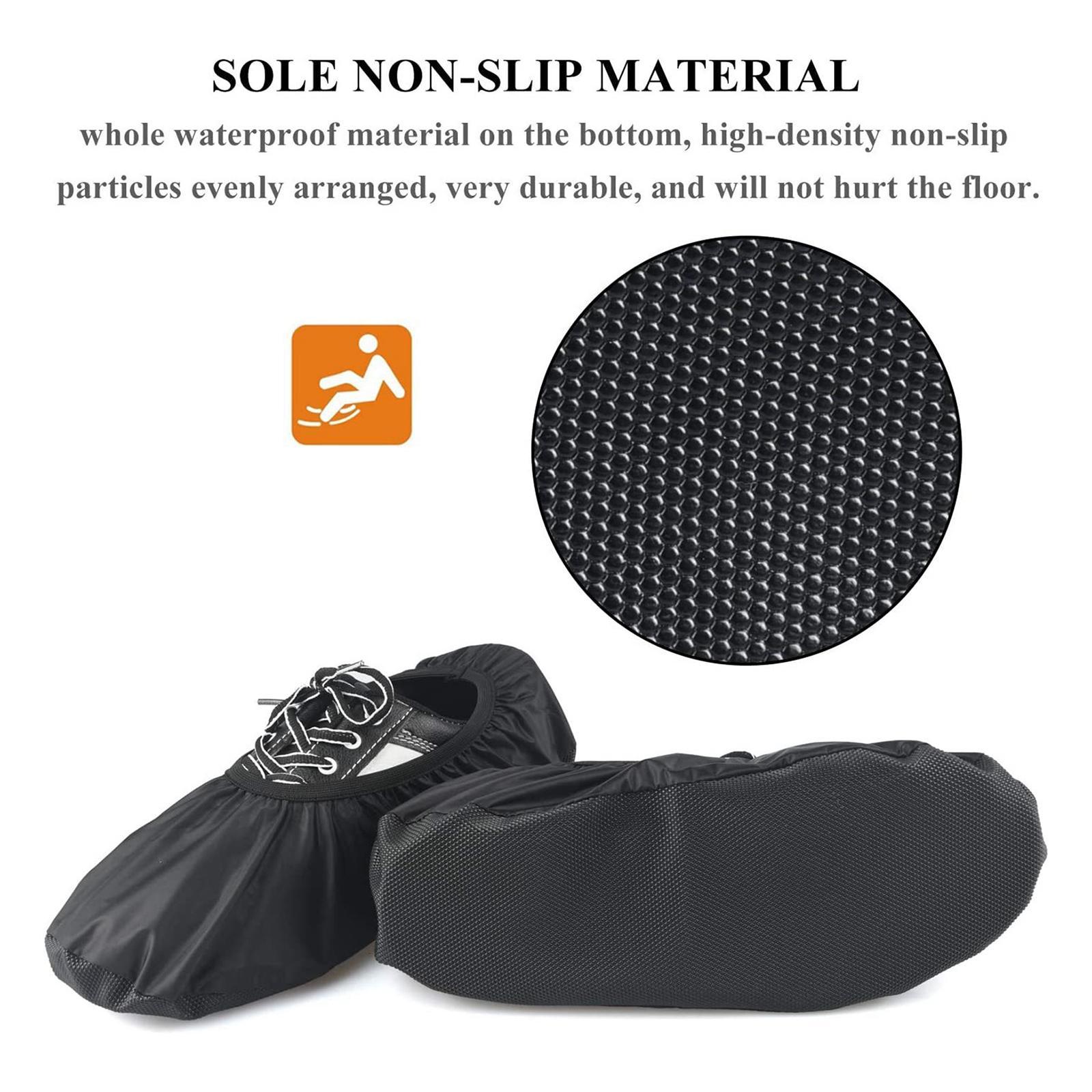 Bowling Shoe Cover 2Pcs Adjustable Portable Overshoes Universal Shoe Protector Durable Thick for Indoor Sports Travel Children Women and Men
