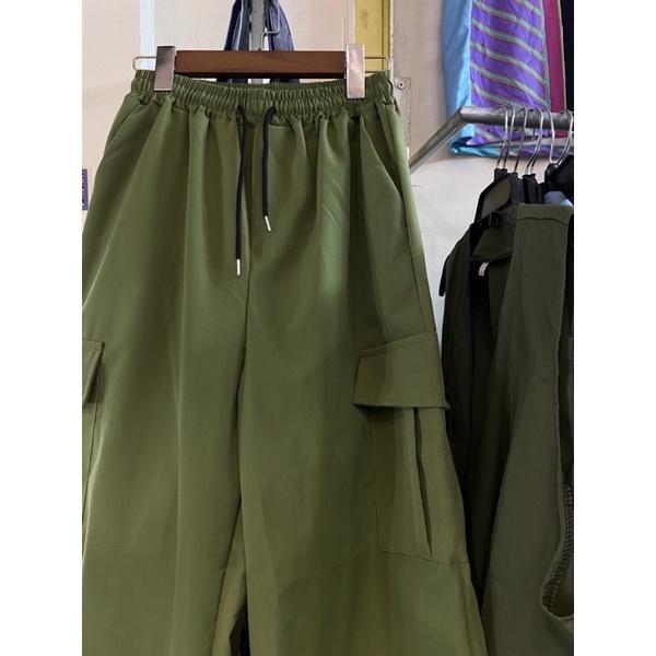 NEW - CARGO PANT QUẦN TÚI HỘP MÀU XANH RÊU CHẤT VẢI ĐỌC KĨ MÔ TẢ
